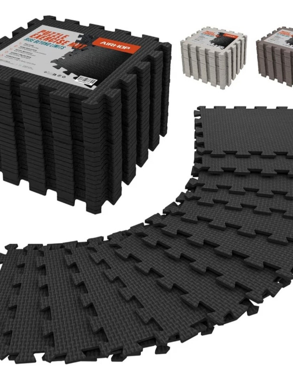 Interlocking Foam Puzzle Mat Tiles /Erexcise Mat - Black Only (18 Piece)